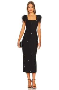 LIKELY Cameron Midi Dress Black -Bardot Store LIKR WD615 V1 1