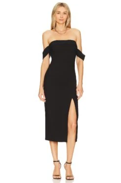 LIKELY Midi Paz Dress Black -Bardot Store LIKR WD681 V1 1