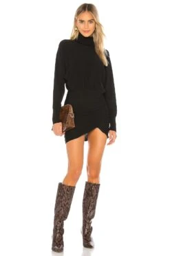 Kiana Sweater Dress Black