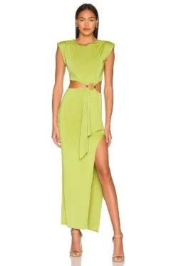 Encore Dress Chartreuse Green 8 Encore Dress Chartreuse Green -Bardot Store LOVF WD3271 V1 1