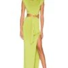 Encore Dress Chartreuse Green