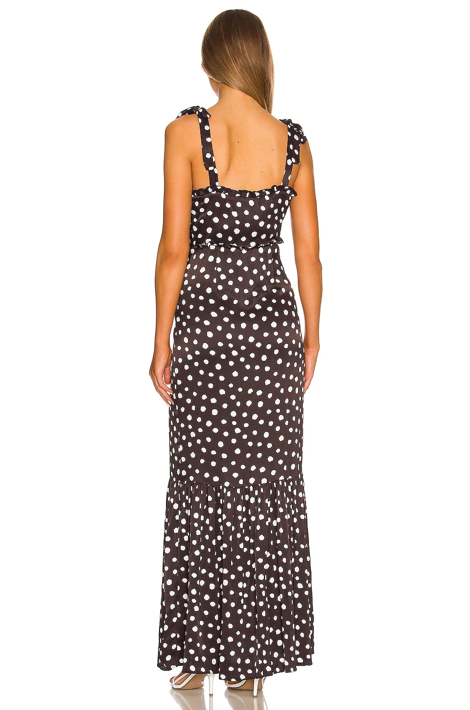 Fiammetta Maxi Dress Black & White Dot 3 Fiammetta Maxi Dress Black & White Dot - Image 3