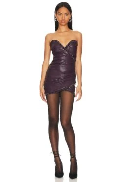 Issa Mini Dress Deep Plum