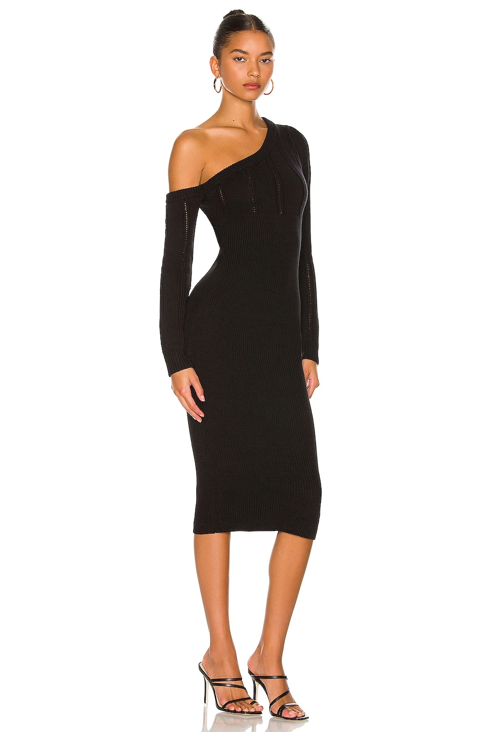 Landau Midi Dress Black 2 Landau Midi Dress Black - Image 2