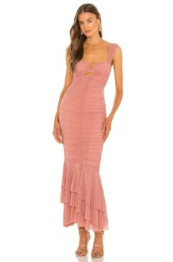 X REVOLVE Hilary Gown Ivory -Bardot Store MELR WD458 V1