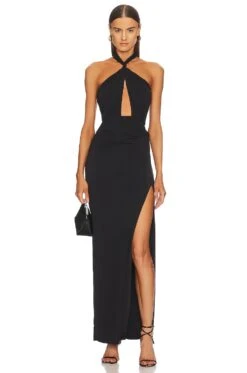 X REVOLVE Morgan Gown Black