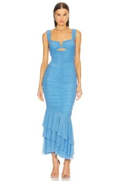 X REVOLVE Hilary Gown Ivory -Bardot Store MELR WD846 V1