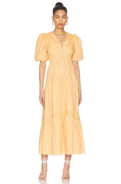 Minkpink Piper Midi Dress Orange