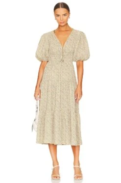 Minkpink Melody Midi Dress Yellow