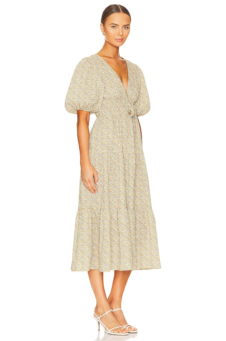 Minkpink Melody Midi Dress Yellow 2 Minkpink Melody Midi Dress Yellow - Image 2