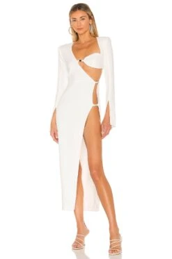 Senna Maxi Dress Ivory -Bardot Store NBDR WD2516 V1 1