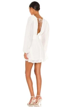 Anya Mini Dress White & Silver -Bardot Store NBDR WD2518 V3