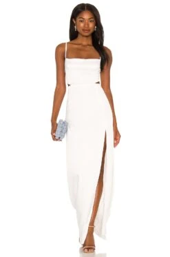 Stella Cut Out Gown Ivory 9 Stella Cut Out Gown Ivory -Bardot Store NKIE WD474 V4