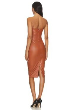 Leona Strapless Midi Tan 5 Leona Strapless Midi Tan -Bardot Store NKIE WD630 V3