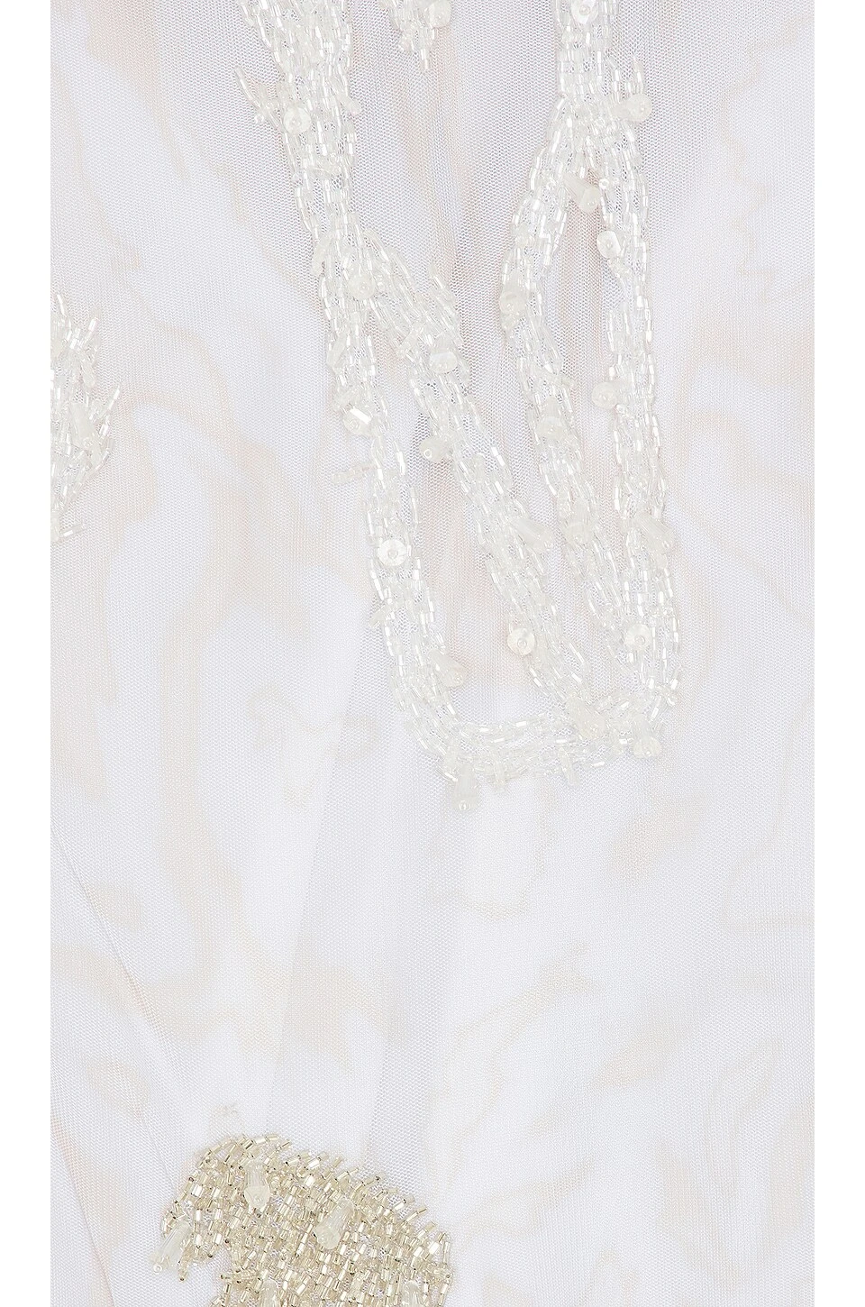 Zusi Mock Neck Mini Dress White & Off White 4 Zusi Mock Neck Mini Dress White & Off White - Image 4