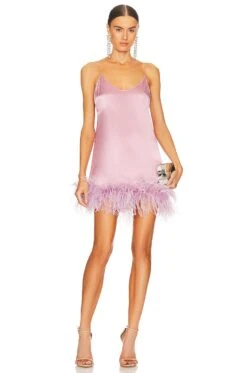 OSEREE Plumage Babydoll Dress Glicine