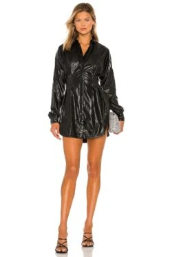 OW Collection Ella Shirt Dress Black -Bardot Store OWIR WD23 V1 1