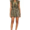 Paige Bette Mini Dress Army & Aurora