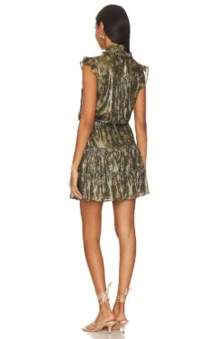 Paige Bette Mini Dress Army & Aurora -Bardot Store PAIG WD133 V3