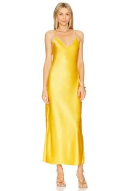 Mari V Neck Slip Dress Apricot -Bardot Store PSTL WD5 V4