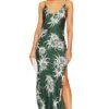 Rag & Bone Larissa Silk Slip Dress Green Multi
