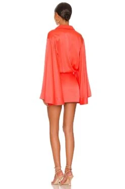 Sana Dress Hot Coral -Bardot Store ROFR WD346 V3