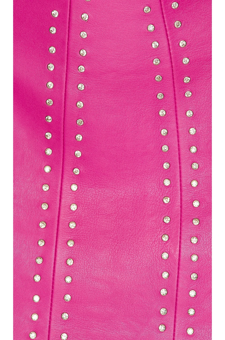 Vesta Leather Dress Neon Pink & Crystal 5 Vesta Leather Dress Neon Pink & Crystal - Image 5