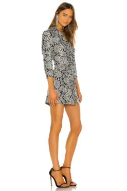 Willa Dress Silver Snakeskin -Bardot Store ROFR WD68 V2