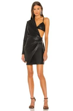 X REVOLVE Sabrina Cut Out Blazer Dress Black