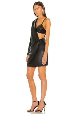 X REVOLVE Sabrina Cut Out Blazer Dress Black 6 X REVOLVE Sabrina Cut Out Blazer Dress Black -Bardot Store RONR WD444 V3