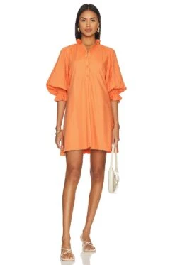 Focus Smock Dress Papaya -Bardot Store SOVR WD23 V1 1