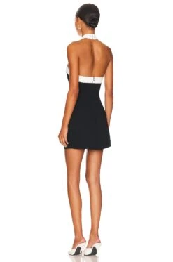 Brielle Cross Front Dress Black & White -Bardot Store SPDW WD2012 V3
