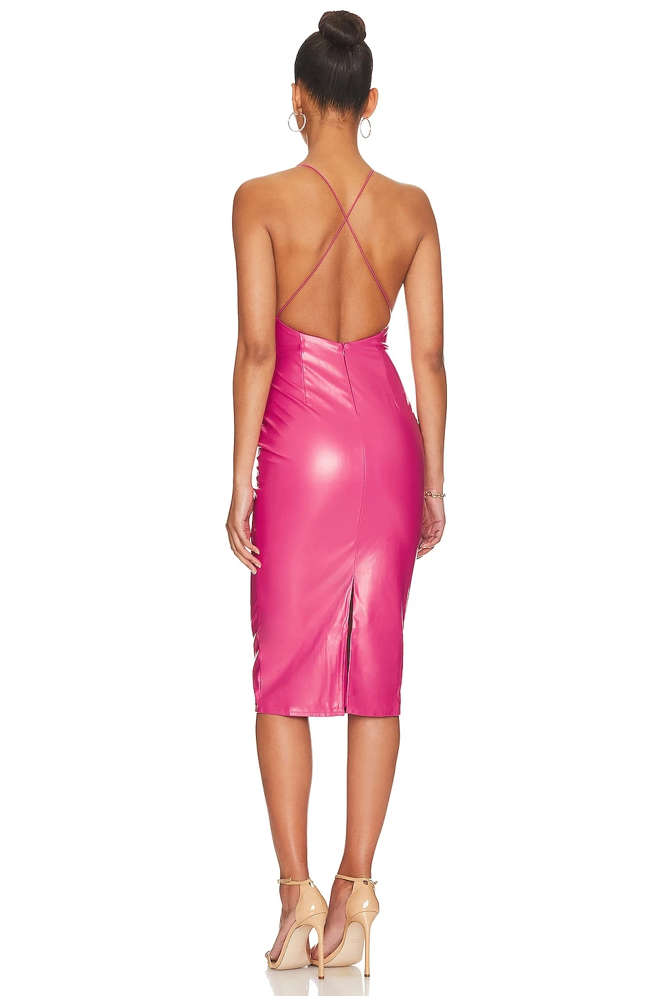 Bijou Midi Dress Pink 3 Bijou Midi Dress Pink - Image 3