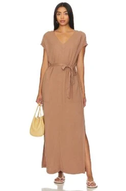 Splendid Evian Maxi Dress Ash Brown