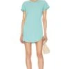 Green The Jeannie Tee Shirt Dress Aqua Splash