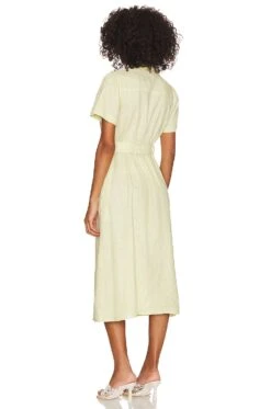 Camp Collar Linen Shirt Dress Garden Glade -Bardot Store WWWR WD73 V3