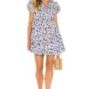 Heather Dress Small Delights Navy