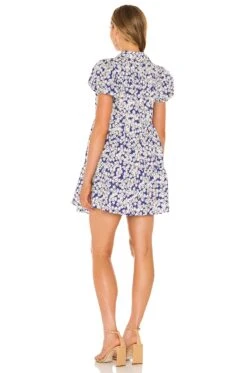 Heather Dress Small Delights Navy -Bardot Store YUMI WD446 V3