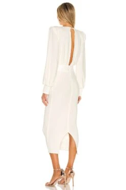 Midi Dress White -Bardot Store ZHIR WD124 V3