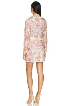 Zimmermann Cira Mini Shirt Utility Dress Spliced Multi Floral -Bardot Store ZIMM WD368 V3